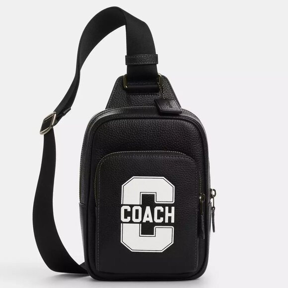 Coach Racer Sling Pack With Varsity Motif CAJ39 - Picture 1 of 8